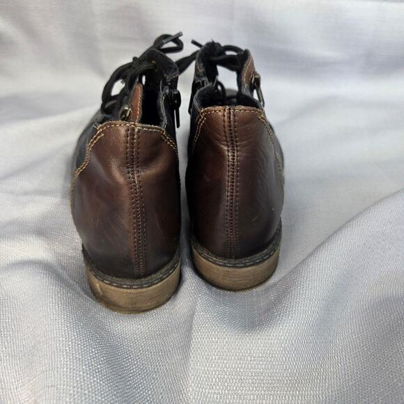 Remonte D4378-16 womens fashion comfort short boots, size 39/8.5, blue & brown - Picture 7 of 8